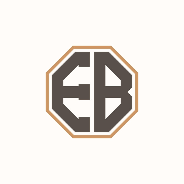 Logotipo de la letra EB moderna para la identidad de marca de negocios corporativos Diseño creativo del logotipo EB