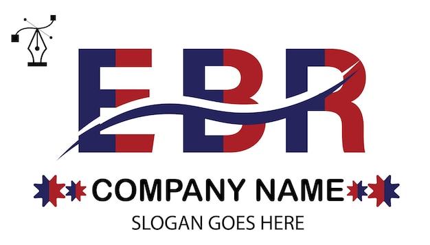 Vector el logotipo de la letra ebr