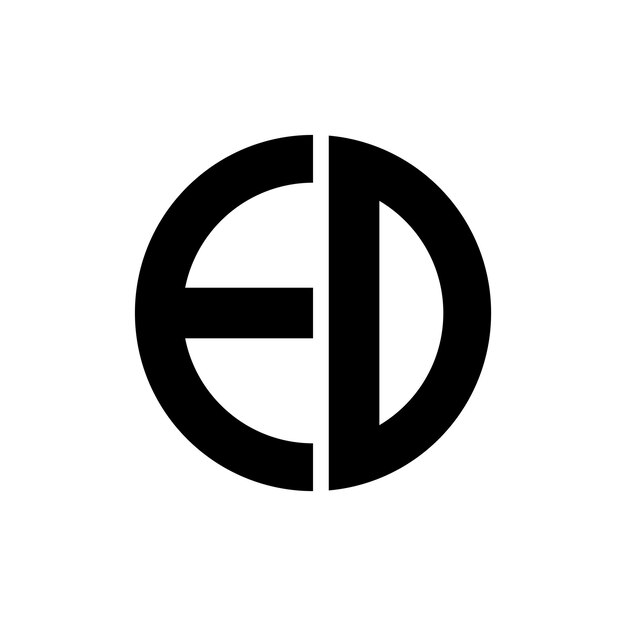 El logotipo de la letra ED