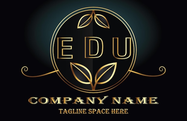 Vector logotipo de la letra edu