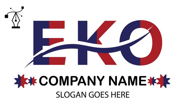 Vector logotipo de la letra eko