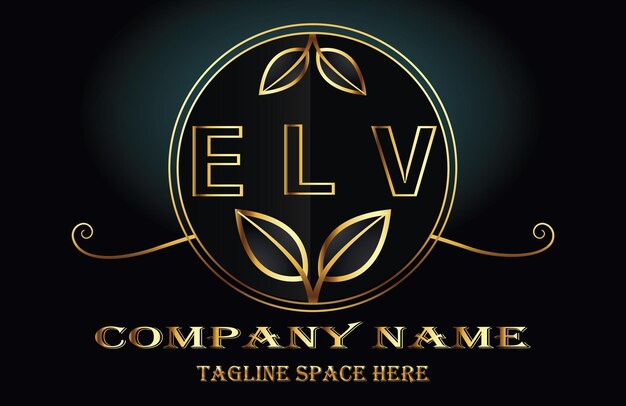 Vector logotipo de la letra elv