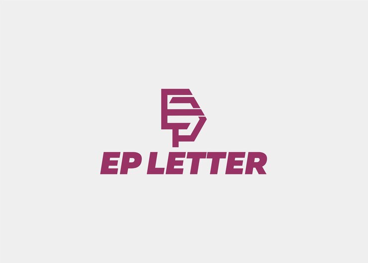 Vector logotipo letra ep nombre de la empresa