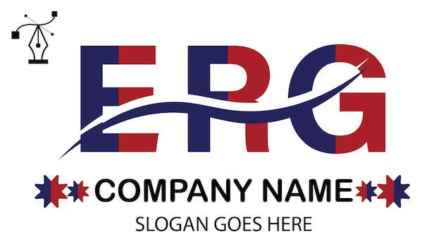 Vector logotipo de la letra erg