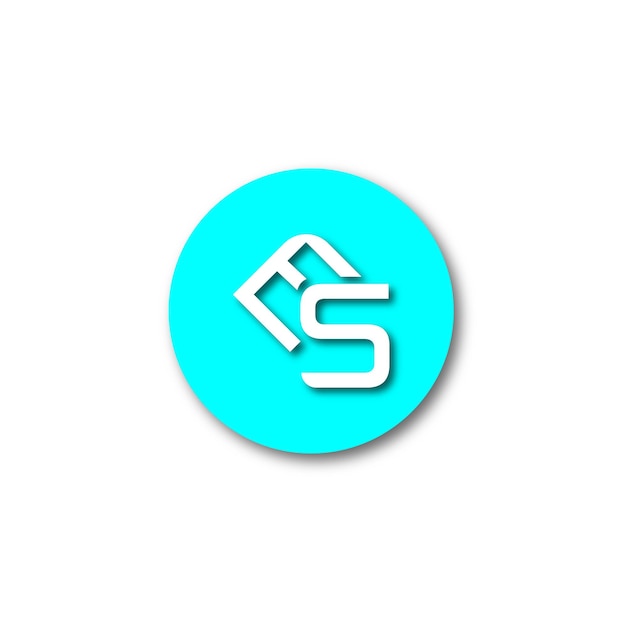 Logotipo de la letra ES con círculo