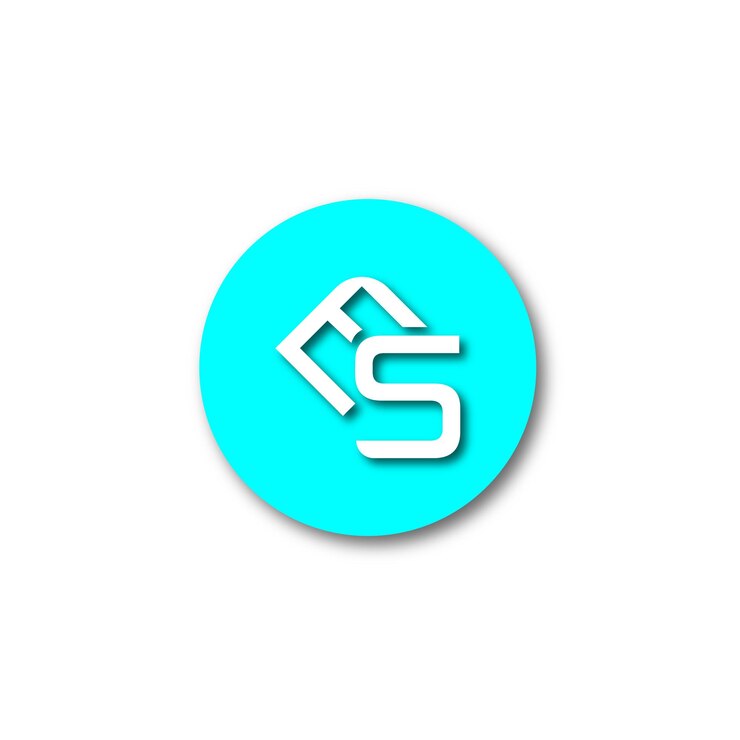 Vector logotipo de la letra es con círculo