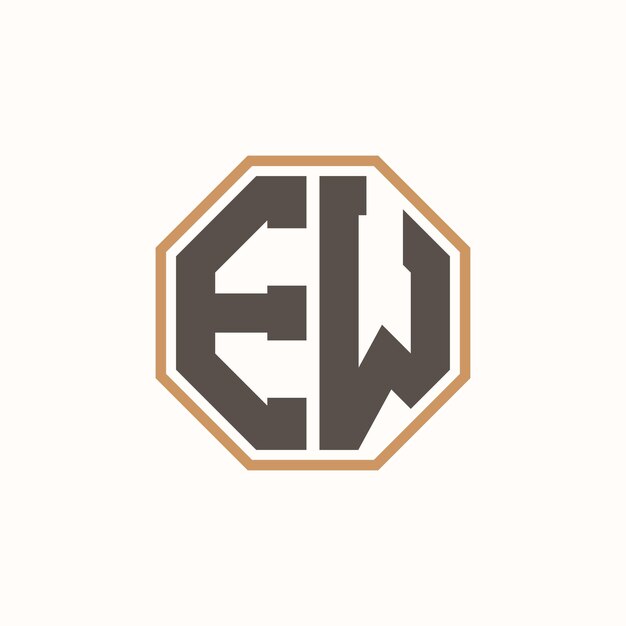 Logotipo de la letra EW moderna para la identidad de marca de negocios corporativos Diseño creativo del logotipo EW