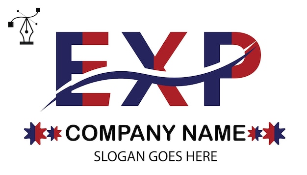 Vector el logotipo de la letra exp