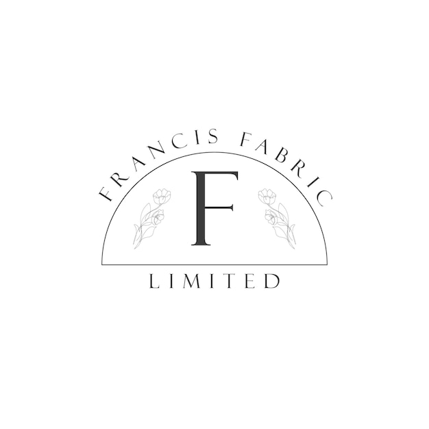 Logotipo de letra f con concepto floral creativo para empresa negocio belleza bienes raíces vector premium