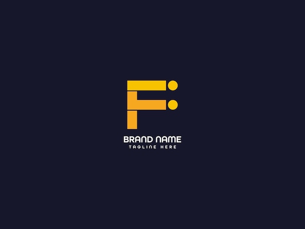 Logotipo de la letra f con un fondo azul