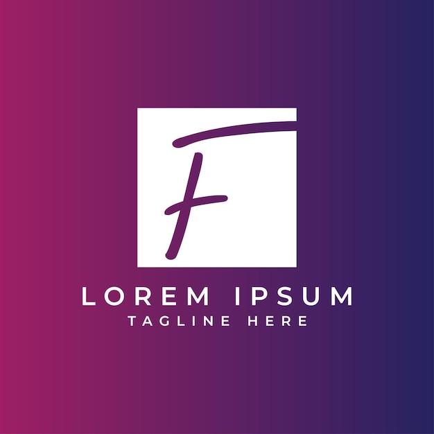 logotipo de la letra F monograma diseño moderno del logotipo