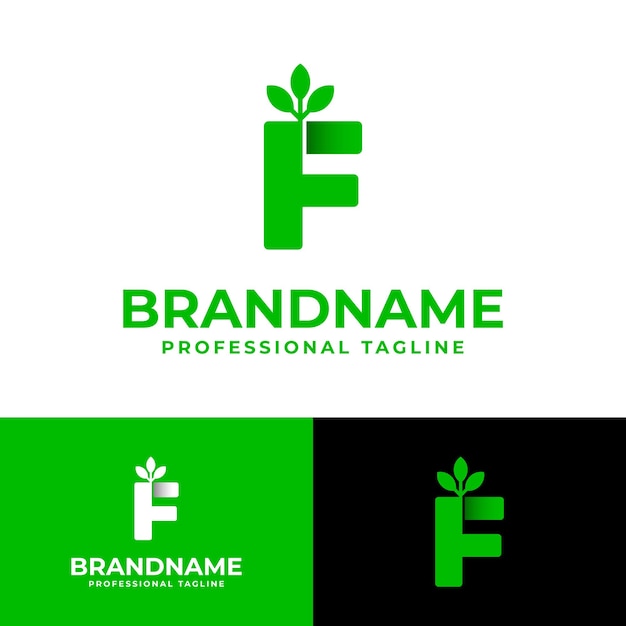 Logotipo de la letra F Naturaleza adecuado para cualquier negocio relacionado con la Naturaleza con la inicial F