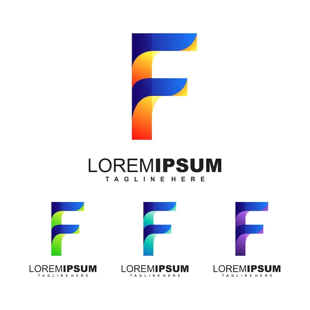 Vector logotipo de la letra f