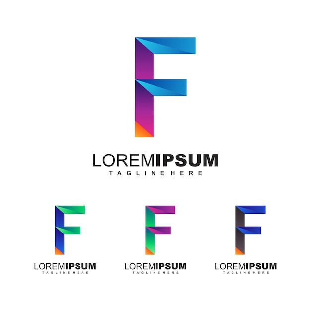 Vector logotipo de la letra f