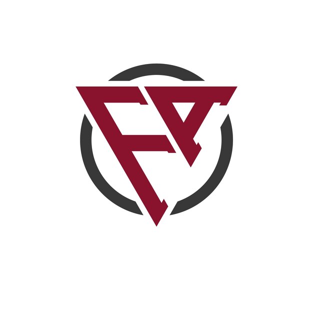El logotipo de la letra FA Monogram en diseño de triángulo en negrita con fondo circular El concepto de la carta FA profesional Perfecto para la marca de negocios moderna y el emblema elegante