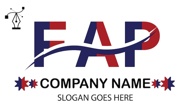 Vector logotipo de la letra fap