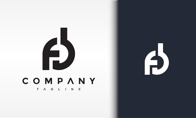 logotipo de la letra fd del monograma