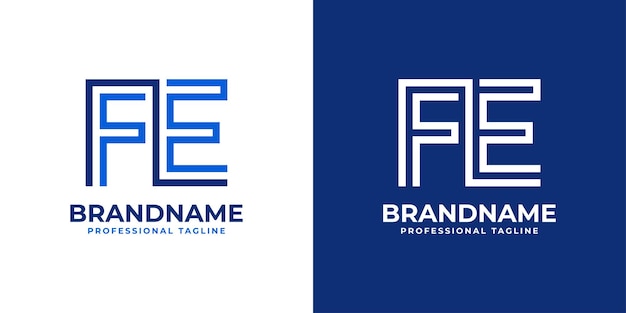 El logotipo de la letra FE Line Monogram es adecuado para cualquier empresa con las iniciales FE o EF
