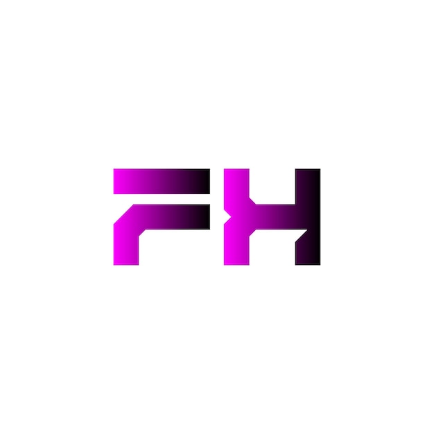 el logotipo de la letra fh