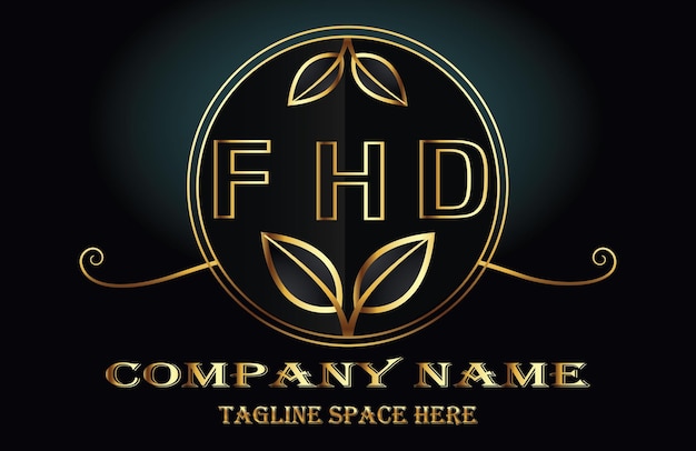 Vector logotipo de la letra fhd