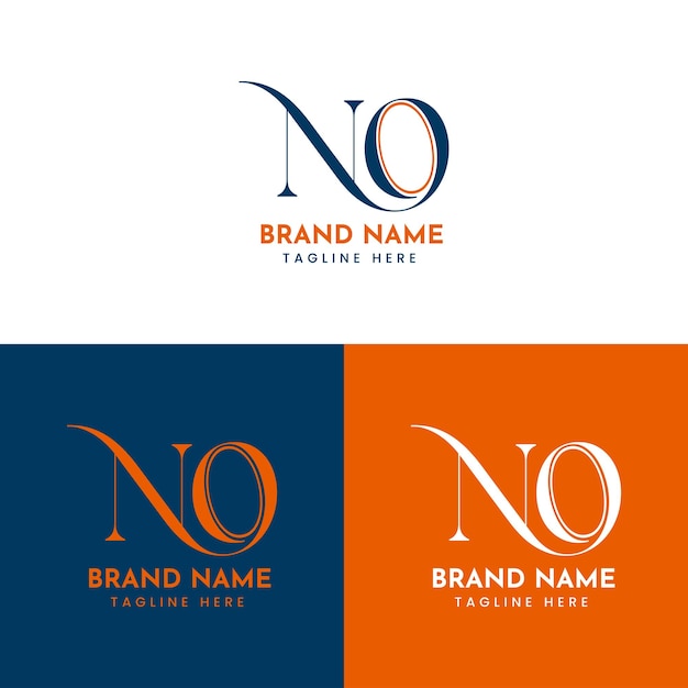 El logotipo de la letra de la firma NO
