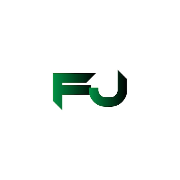 El logotipo de la letra fj monograma
