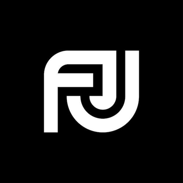 Logotipo de la letra FJLogotipo minimalistaLogotipo monograma