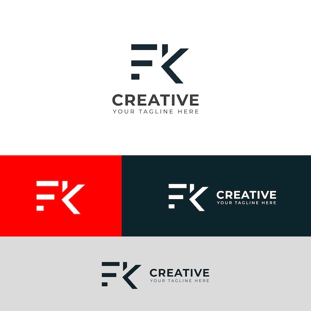 El logotipo de la letra FK KF