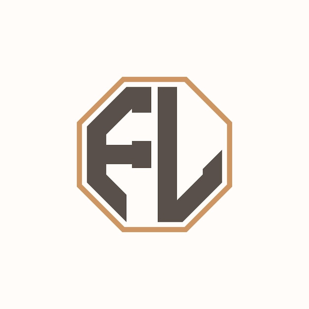 Logotipo de letra FL moderna para la identidad de marca de negocios corporativos Diseño creativo del logotipo FL
