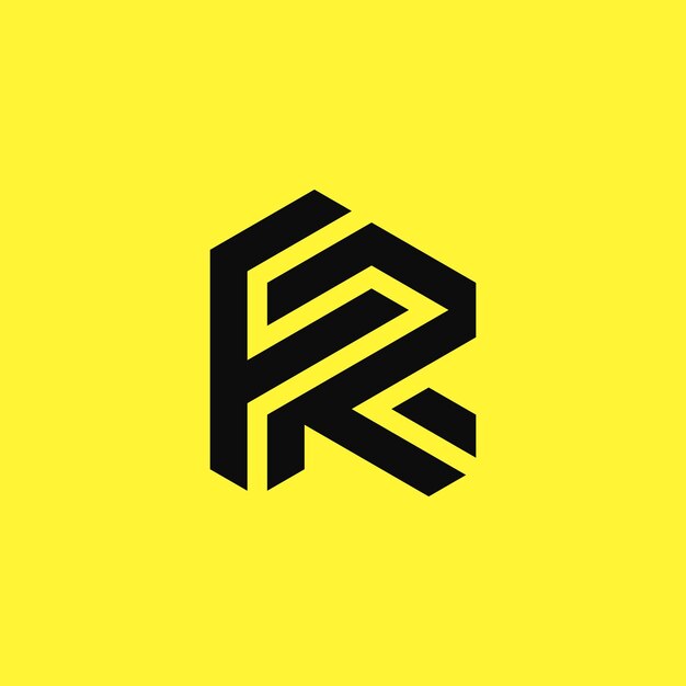 Logotipo de la letra FR o RF