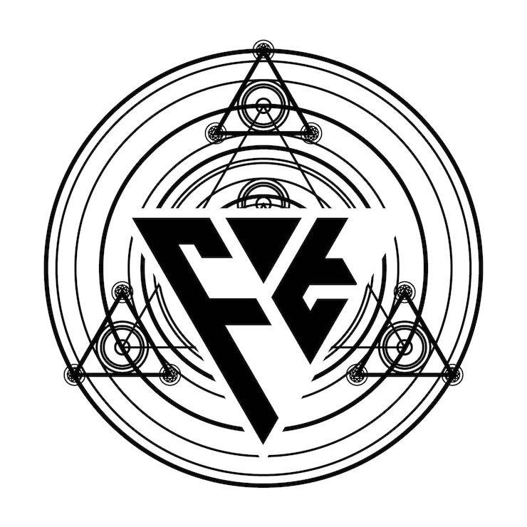 Vector logotipo de letra ft monogram con plantilla de diseño de forma triangular con adornos geométricos sagrados