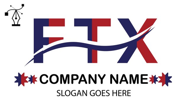 Vector el logotipo de la letra ftx