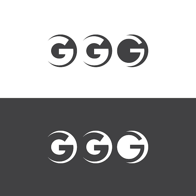 Vector logotipo de la letra g en adobe illustrator