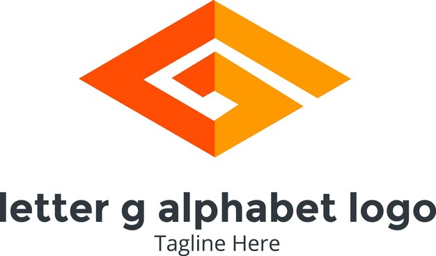 El logotipo de la letra g del alfabeto