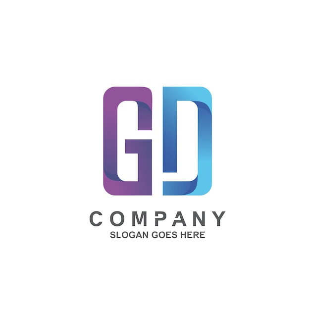 Logotipo de la letra g y d
