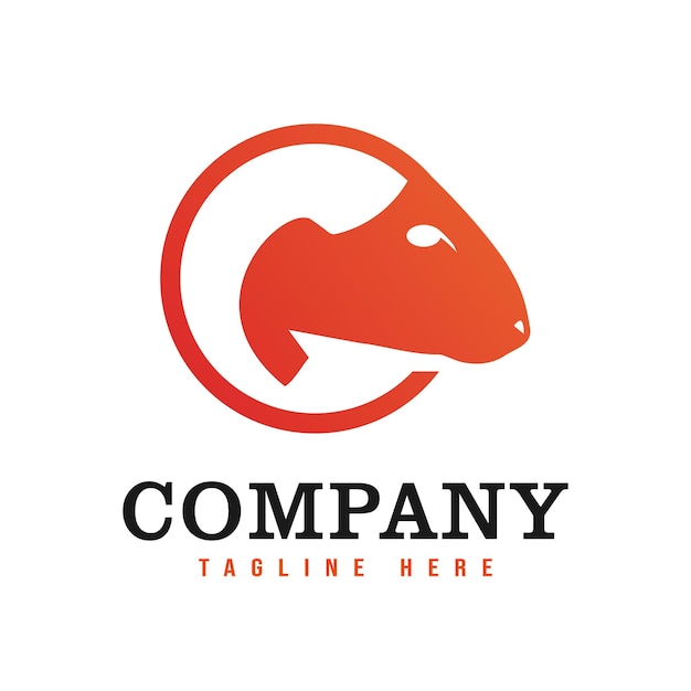 Logotipo letra G incluye mascota cabra