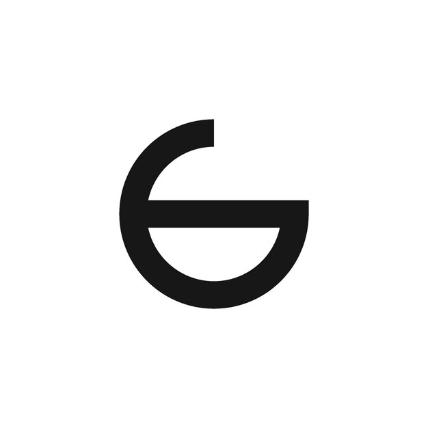 Logotipo letra G línea trazo diseño único minimalista con fondo en blanco
