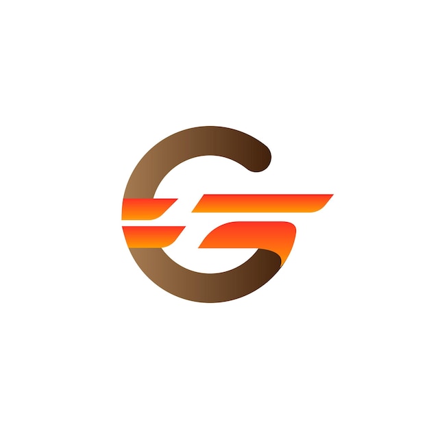 Logotipo letra g logotipo de entrega rápida
