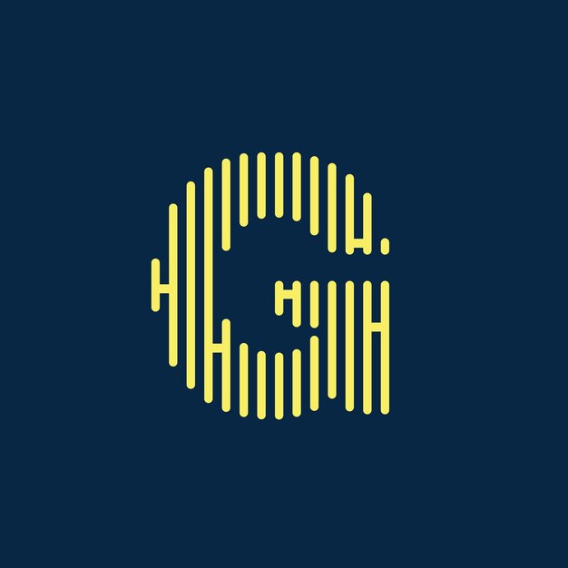 Logotipo de la letra G Logotipo de minimalismo creativo Idea de logotipo lineal geométrico moderno universal