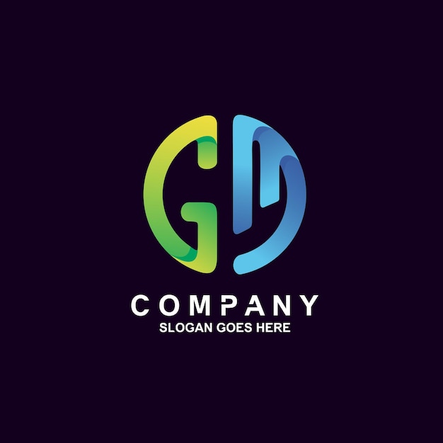 Logotipo de la letra g y m
