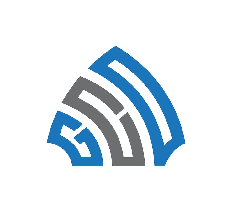 Vector logotipo de la letra gcd para empresas