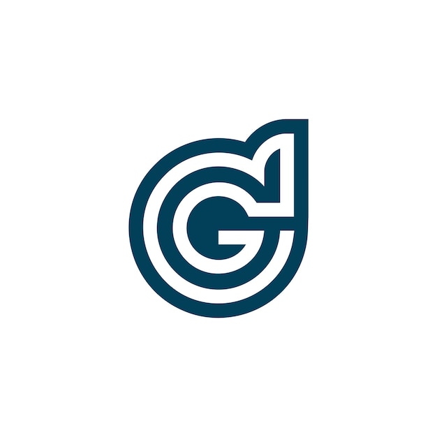 Logotipo de letra GD o DG