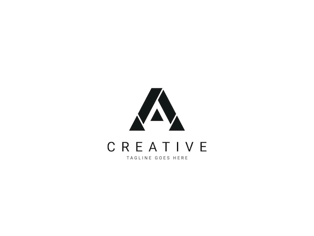 Logotipo de la letra geométrica A