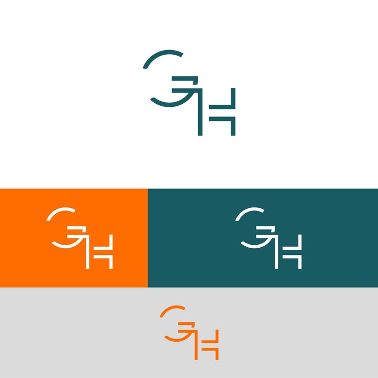 Vector el logotipo de la letra gh hg