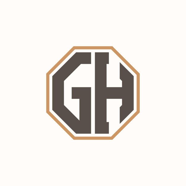 Logotipo de letra GH moderna para la identidad de marca de negocios corporativos Diseño creativo del logotipo GH