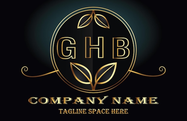 Vector el logotipo de la letra ghb