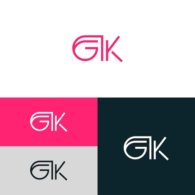 El logotipo de la letra GK KG