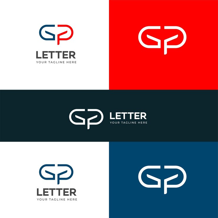Vector el logotipo de la letra gp