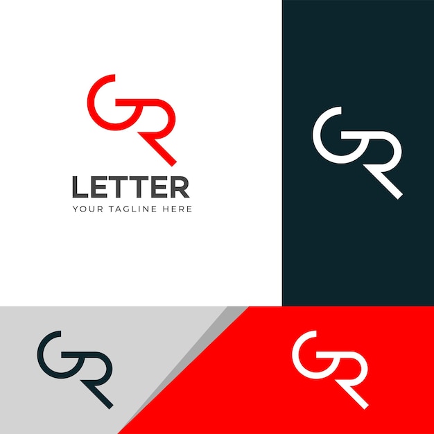 El logotipo de la letra GR RG
