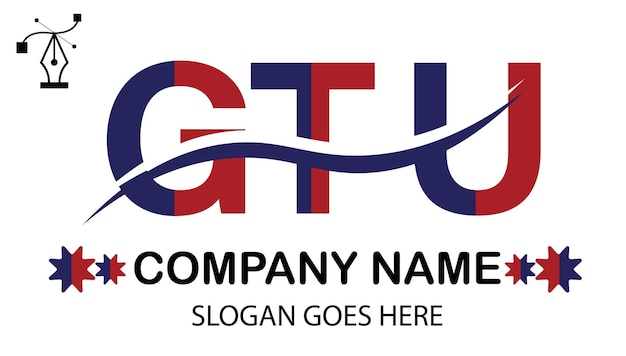 Vector logotipo de la letra gtu